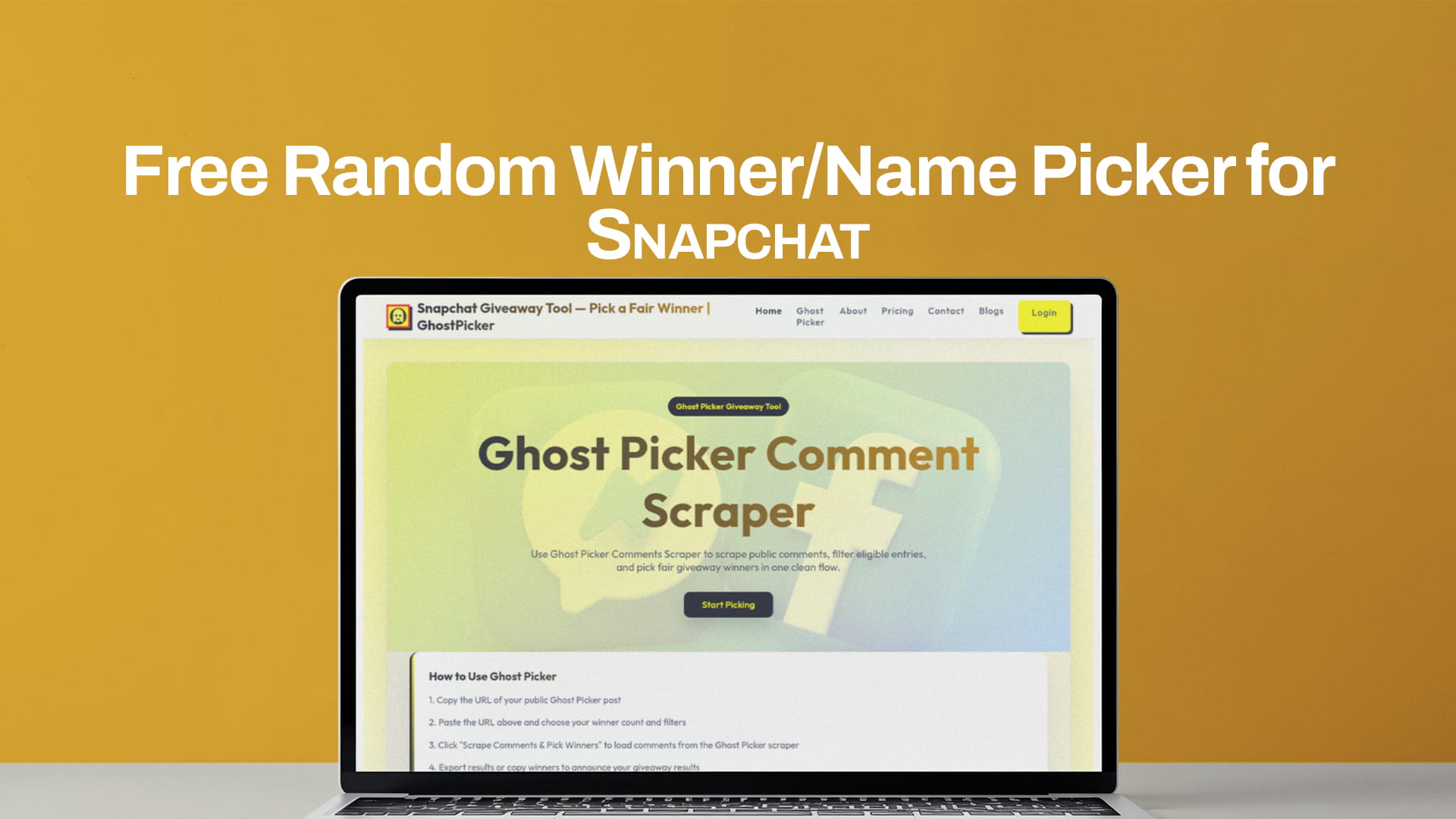 Free Random Winner & Name Picker for Snapchat